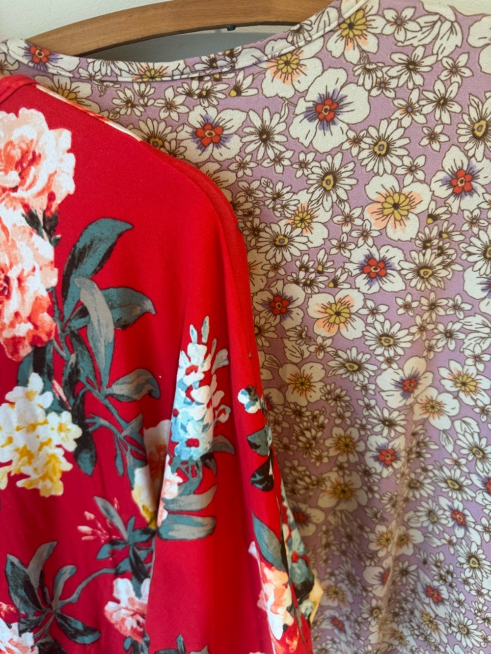 Set of Two Floral Print Dwell and Slumber House Dresses
